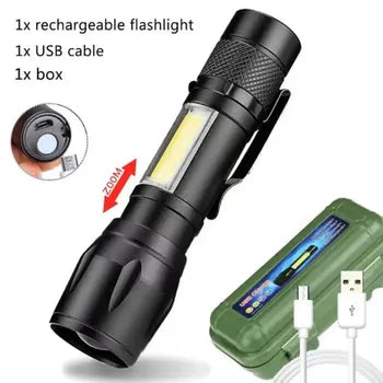 💡 LUZMAX | MINI LINTERNA TÁCTICA RECARGABLE  🔋  ¡COMPRE UNO Y OBTENGA DOS GRATIS!