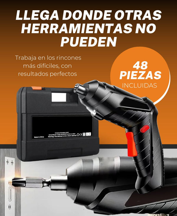 🤩 Destornillador Eléctrico - Set profesional 🔧